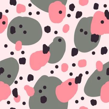 Beautiful abstract seamless repeating pattern. Hand painted artistic style. Illustrazione stock