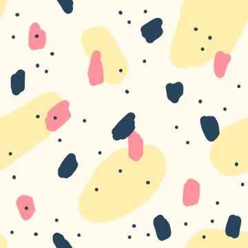 Beautiful abstract seamless repeating pattern. Hand painted artistic style. Illustrazione stock