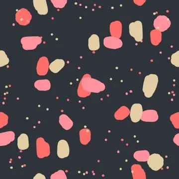 Beautiful abstract seamless repeating pattern. Hand painted artistic style. Stock Illustration