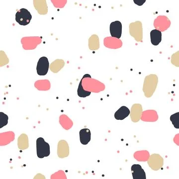 Beautiful abstract seamless repeating pattern. Hand painted artistic style. Stock Illustration