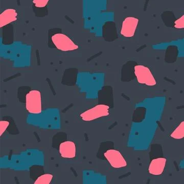 Beautiful abstract seamless repeating pattern. Hand painted artistic style. Stock Illustration