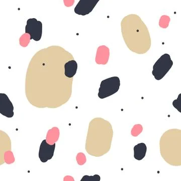 Beautiful abstract seamless repeating pattern. Hand painted artistic style. Illustrazione stock