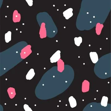 Beautiful abstract seamless repeating pattern. Hand painted artistic style. Illustrazione stock