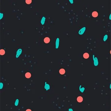Beautiful abstract seamless repeating pattern. Hand painted artistic style. Illustrazione stock