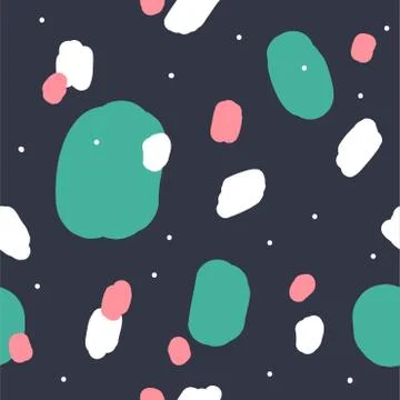 Beautiful abstract seamless repeating pattern. Hand painted artistic style. Illustrazione stock