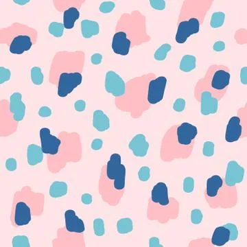 Beautiful abstract seamless repeating pattern. Hand painted artistic style. Stock Illustration