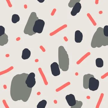 Beautiful abstract seamless repeating pattern. Hand painted artistic style. Stock Illustration