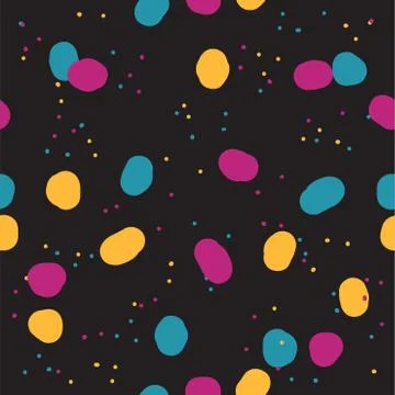 Beautiful abstract seamless repeating pattern. Hand painted artistic style. Stock Illustration