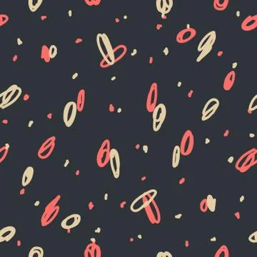 Beautiful abstract seamless repeating pattern. Hand painted artistic style. Stock Illustration