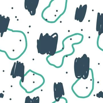 Beautiful abstract seamless repeating pattern. Hand painted artistic style. Stock Illustration