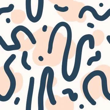 Beautiful abstract seamless repeating pattern. Hand painted artistic style. Stock Illustration