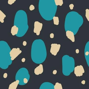 Beautiful abstract seamless repeating pattern. Hand painted artistic style. Stock Illustration