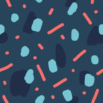 Beautiful abstract seamless repeating pattern. Hand painted artistic style. Stock Illustration