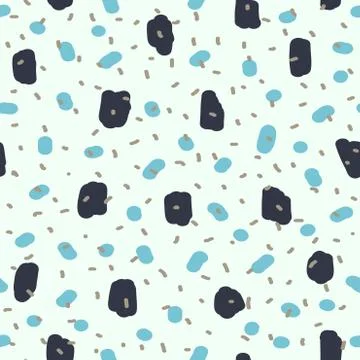Beautiful abstract seamless repeating pattern. Hand painted artistic style. Stock Illustration