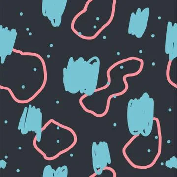 Beautiful abstract seamless repeating pattern. Hand painted artistic style. Stock Illustration