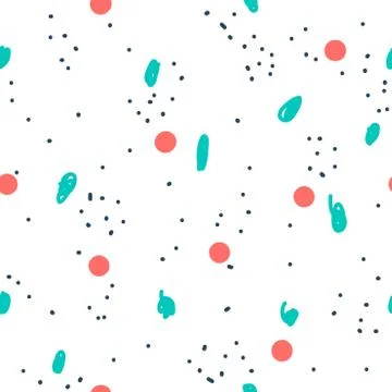 Beautiful abstract seamless repeating pattern. Hand painted artistic style. Stock Illustration