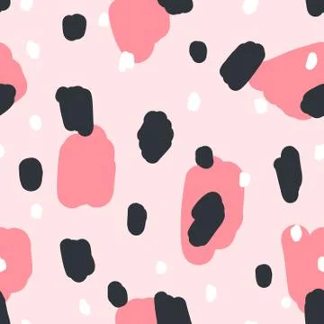 Beautiful abstract seamless repeating pattern. Hand painted artistic style. Stock Illustration