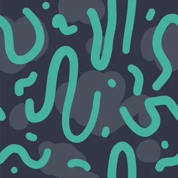 Beautiful abstract seamless repeating pattern. Hand painted artistic style. Illustrazione stock