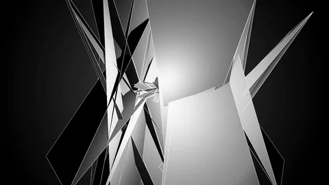 Beautiful abstract silver polygonal. Stock Footage 82544901