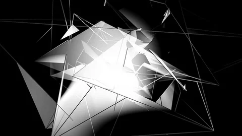 Beautiful abstract silver polygonal. Stock Footage 82546120