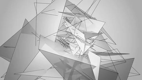 Beautiful abstract silver polygonal. Stock Footage 82556368