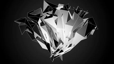 Beautiful abstract silver polygonal. Stock-Footage 82565486