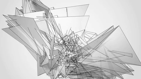 Beautiful abstract silver polygonal. Stock Footage 82572925