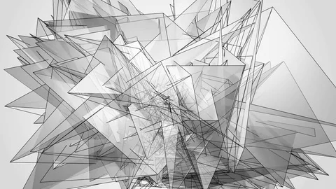 Beautiful abstract silver polygonal. 스톡 동영상 82594485