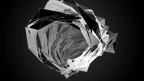 Beautiful abstract silver polygonal. Stock Footage 82595806