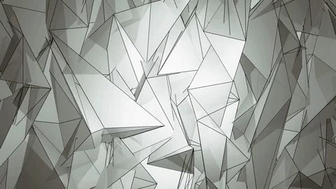 Beautiful abstract silver polygonal. Vídeo Stock 82620455