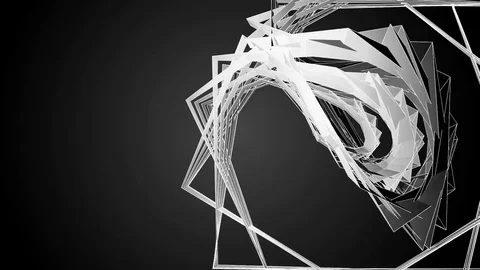 Beautiful abstract silver polygonal. Vídeo Stock 82629567