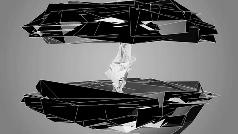Beautiful abstract silver polygonal. Stock-Footage 82657373