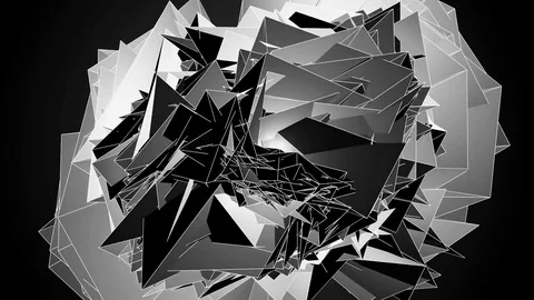 Beautiful abstract silver polygonal. Видео 82683006