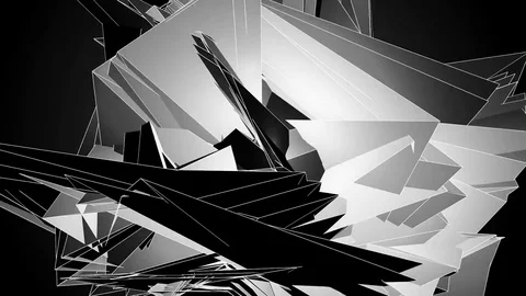 Beautiful abstract silver polygonal. 库存影片 82707830