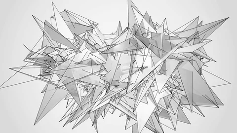 Beautiful abstract silver polygonal. Stock-Footage 82755079