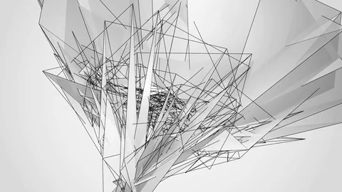 Beautiful abstract silver polygonal. Video stock 82774928