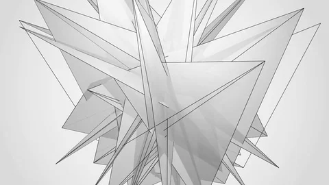 Beautiful abstract silver polygonal. Stock-Footage 82779596
