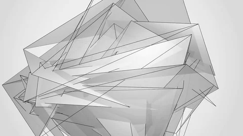 Beautiful abstract silver polygonal. Stock-Footage 82781336
