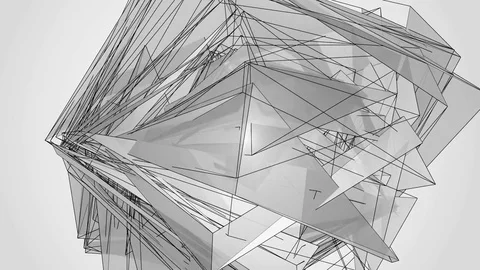 Beautiful abstract silver polygonal. Stock-Footage 82781425