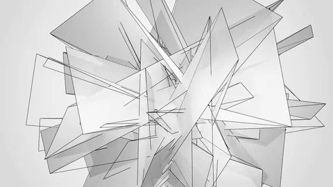 Beautiful abstract silver polygonal. Stock-Footage 82781475