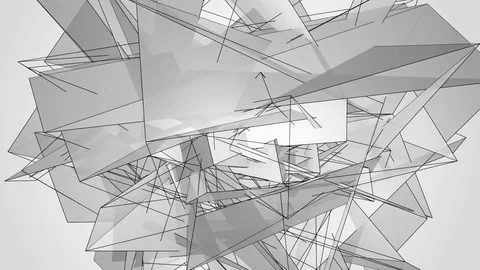 Beautiful abstract silver polygonal. Stock-Footage 82781518
