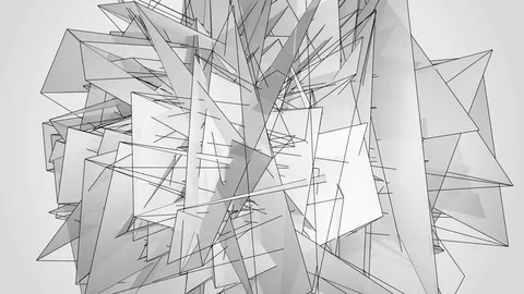 Beautiful abstract silver polygonal. Stock-Footage 82781548