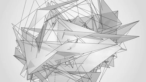 Beautiful abstract silver polygonal. Stock-Footage 82781605