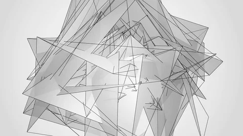 Beautiful abstract silver polygonal. Stock-Footage 82781642