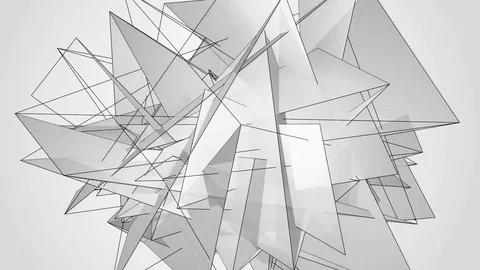 Beautiful abstract silver polygonal. Video stock 82783848