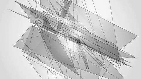 Beautiful abstract silver polygonal. Video stock 82790342