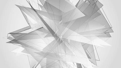 Beautiful abstract silver polygonal. Video stock 82792771