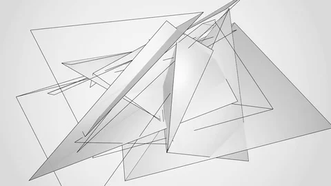 Beautiful abstract silver polygonal. Video stock 82793607