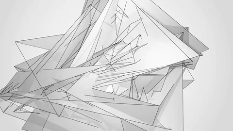Beautiful abstract silver polygonal. Video stock 82794802