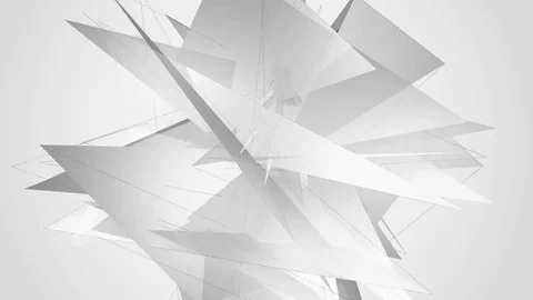 Beautiful abstract silver polygonal. Video stock 82795020
